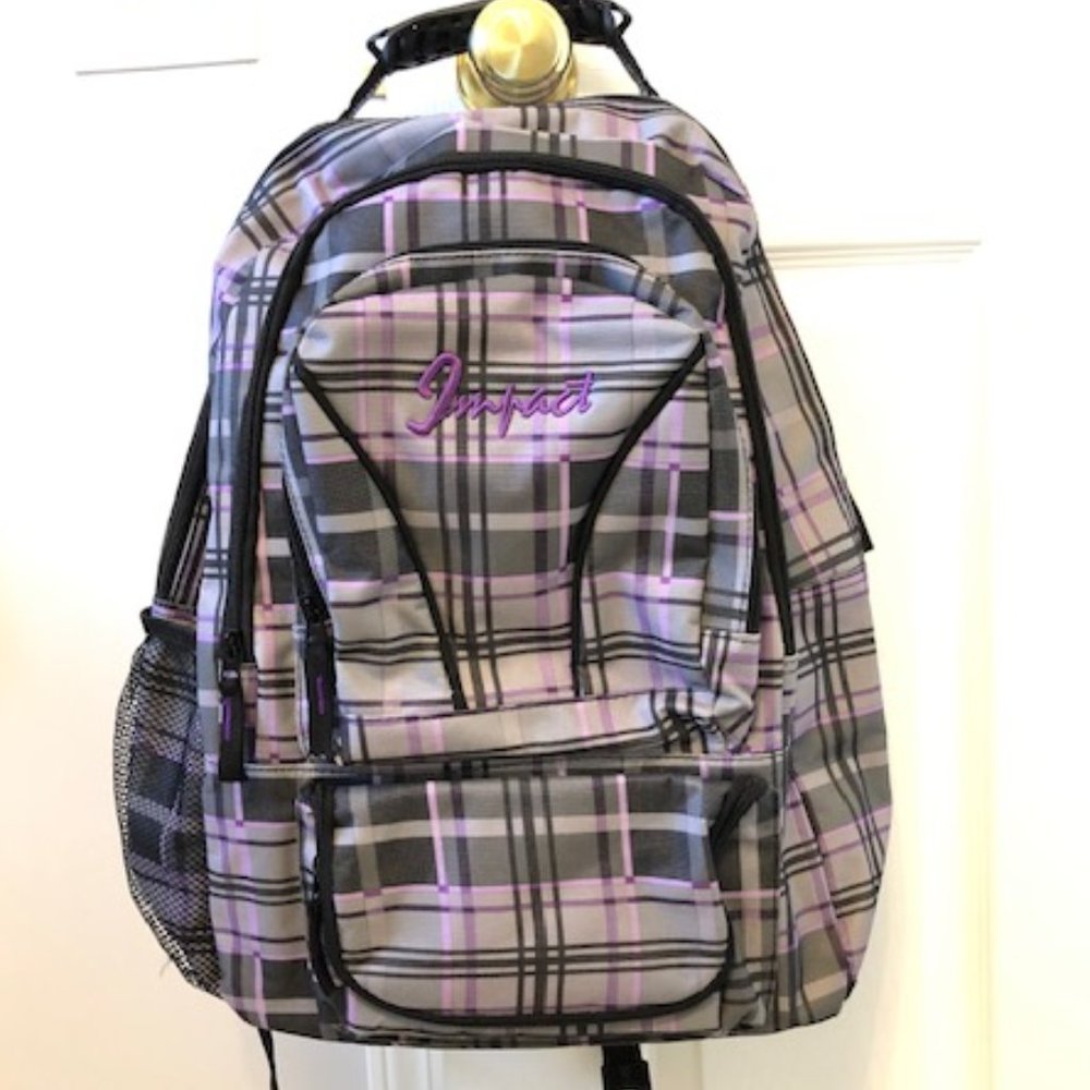 LIKE NEW Purple Backpack - Picture 3 of 9